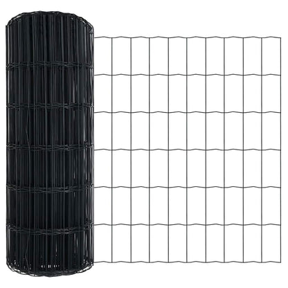 vidaXL Euro Fence 0.6 x 50 m PVC-coated iron Grey 2