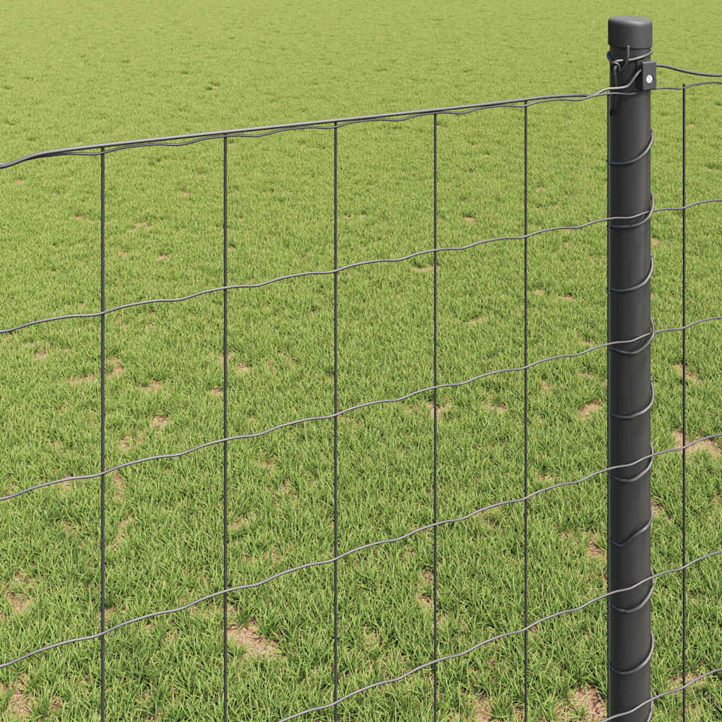 vidaXL Euro Fence 0.6 x 50 m PVC-coated iron Grey 4