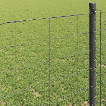 vidaXL Euro Fence 0.6 x 50 m PVC-coated iron Grey 4