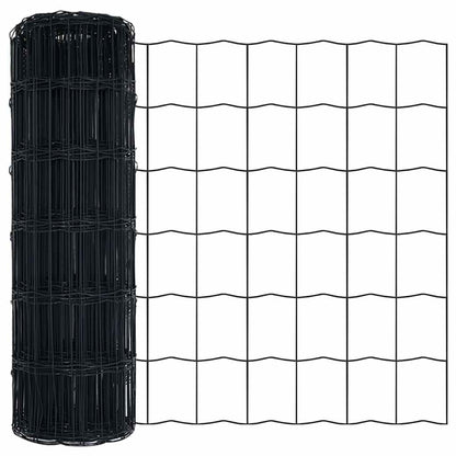 vidaXL Euro Fence 0.6 x 50 m PVC-coated iron Grey 5