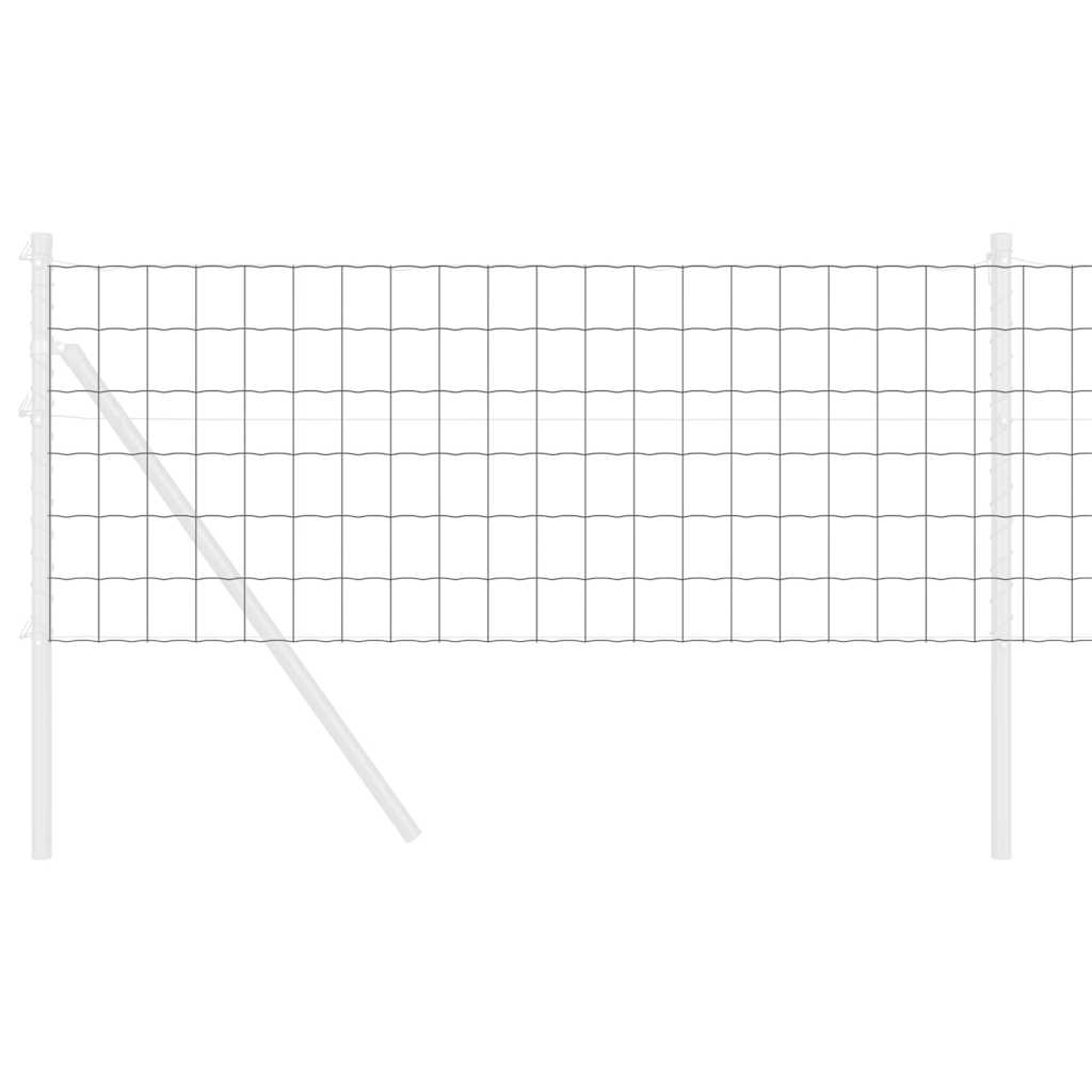 vidaXL Euro Fence 0.6 x 50 m PVC-coated iron Grey 3