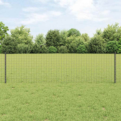 Embedded Fence Post Grey Powder-Coated Steel Steel/grey