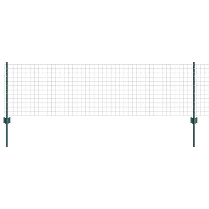 vidaXL Euro Fence with Post 10 x 0.6 m PVC-Coated Steel Green Mesh 6