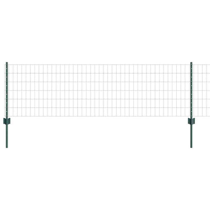 vidaXL Euro Fence with Post 10 x 0.6 m PVC-Coated Steel Green Mesh 6