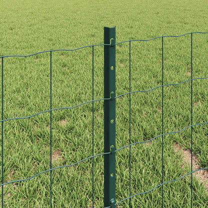 Euro Fence with Post PVC-Coated Steel Green Mesh