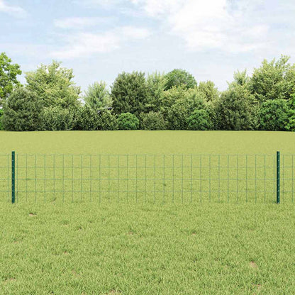 Euro Fence with Post PVC-Coated Steel Green Mesh