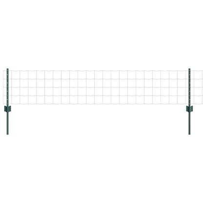 Euro Fence with Post PVC-Coated Steel Green Mesh