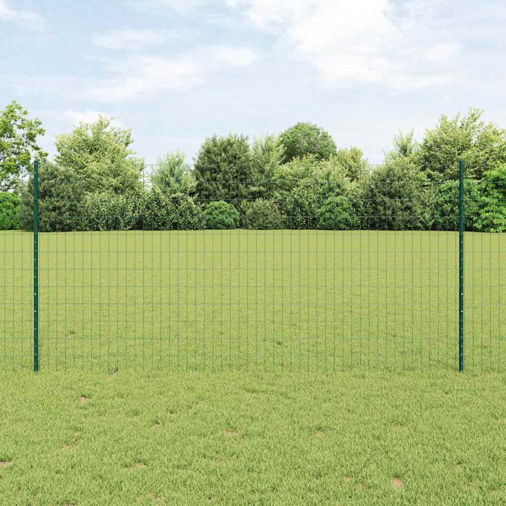 Euro Fence with Post 25 x 1.2 m PVC-Coated Steel Mesh Green 25 x 1 m – 50 x 0.6 m 25 x 1.2 m fence (5 x 10 cm mesh)