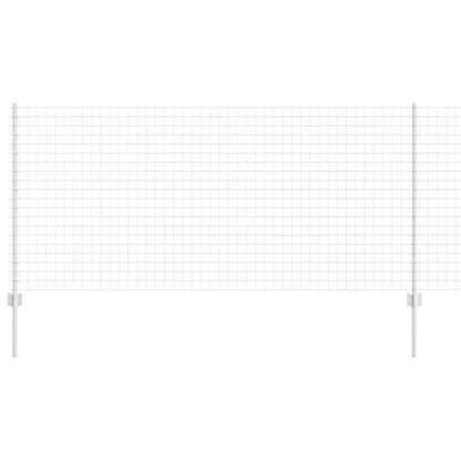 vidaXL Euro Fence with Post 10 x 1 m Galvanised Steel Silver Mesh 5