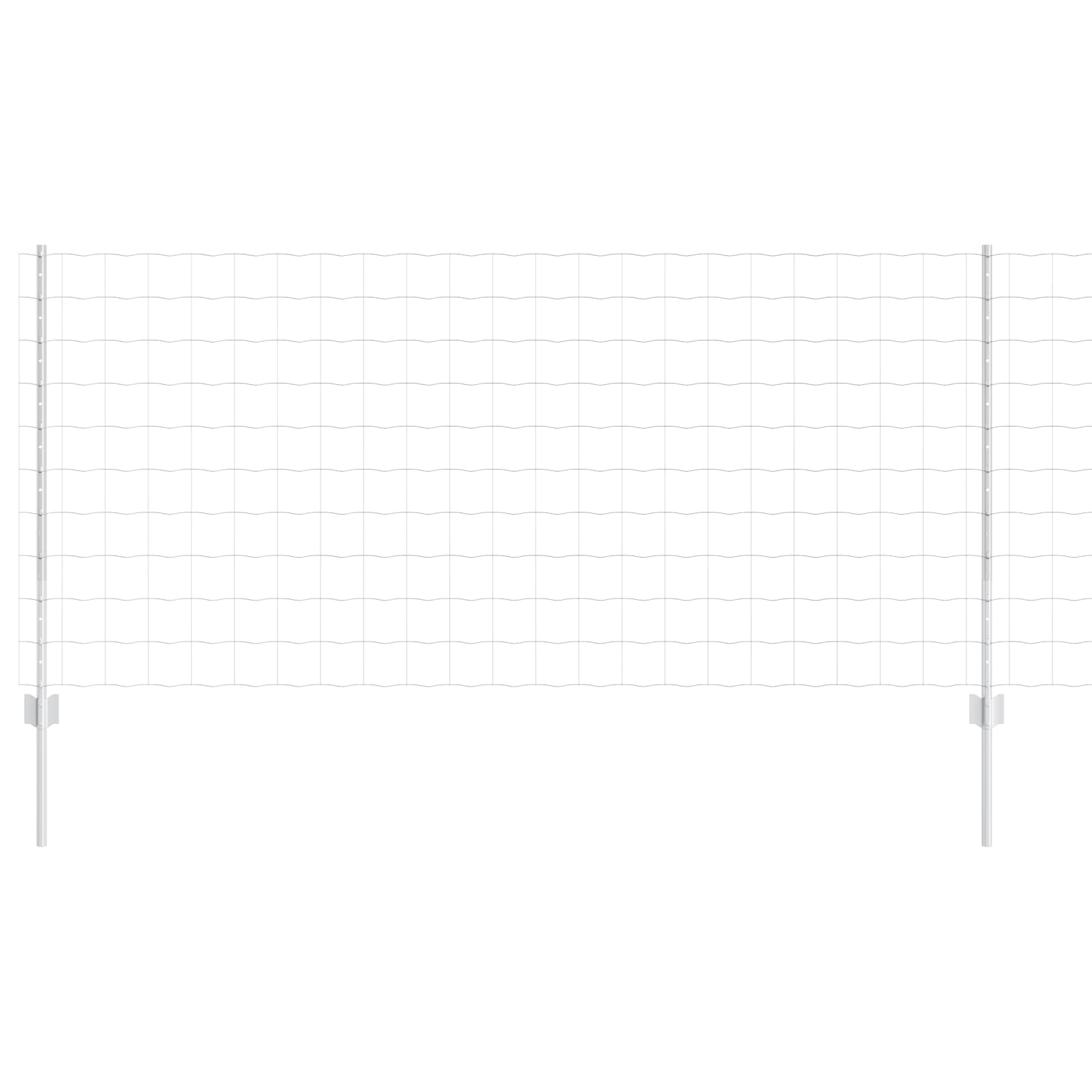 vidaXL Euro Fence with Post 10 x 1 m Galvanised Steel Silver Mesh 5