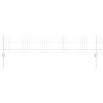 vidaXL Euro Fence with Post 25 x 0.4 m Galvanised Steel Silver Mesh 2