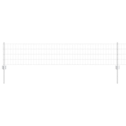 vidaXL Euro Fence with Post 25 x 0.4 m Galvanised Steel Silver Mesh 2