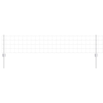 vidaXL Euro Fence with Post 25 x 0.4 m Galvanised Steel Silver Mesh 2