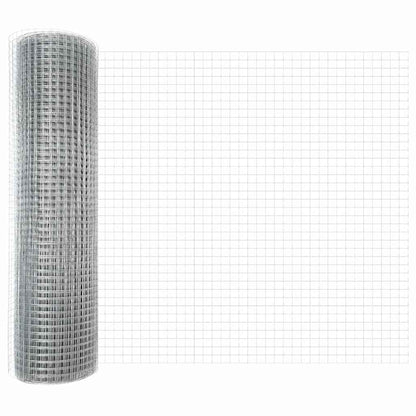 vidaXL Welded Wire Fence with Posts 10 x 0.8 m Galvanised Steel Silver 6