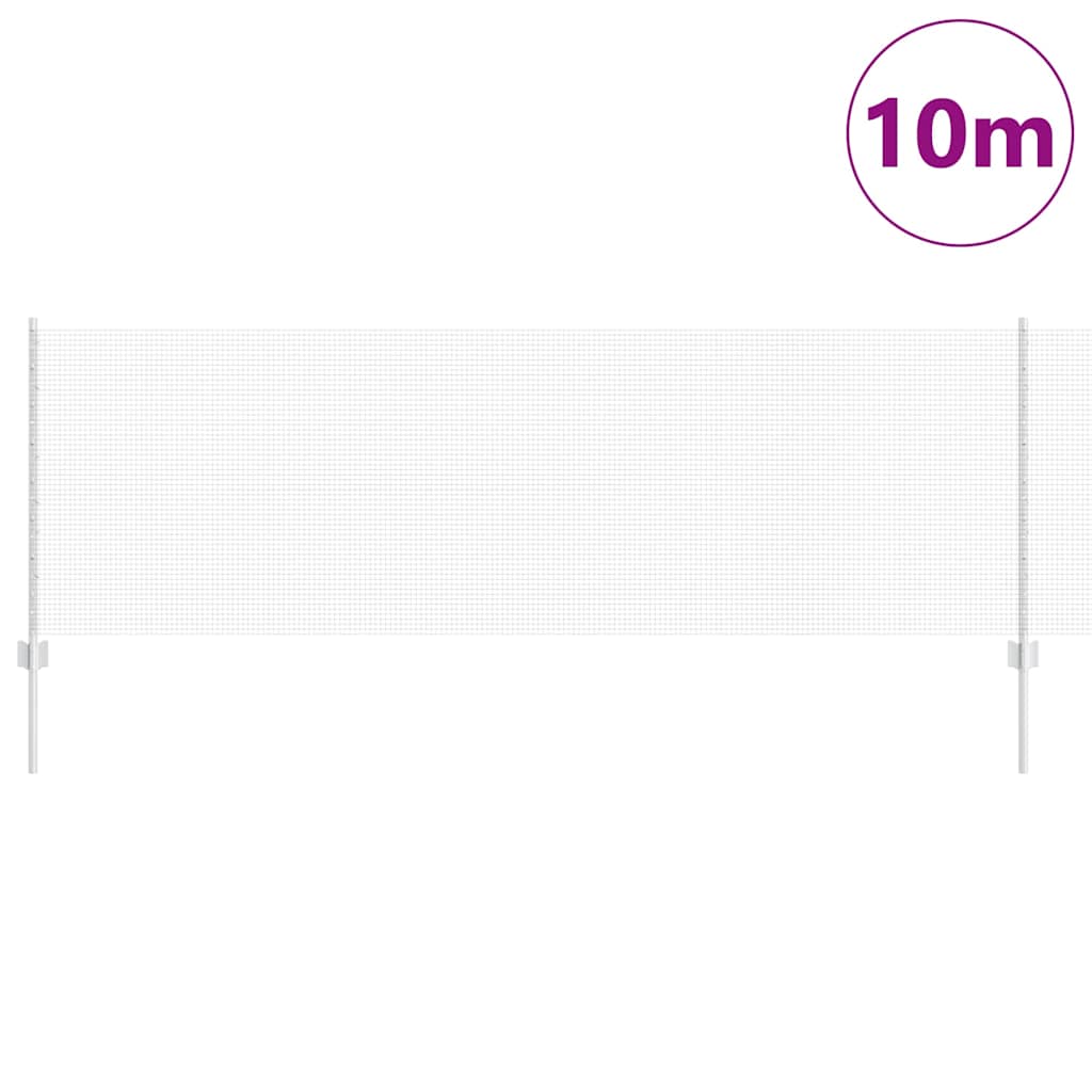 vidaXL Welded Wire Fence with Posts 10 x 0.8 m Galvanised Steel Silver 3