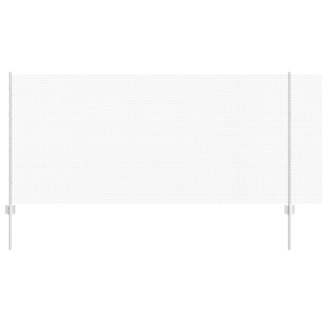 vidaXL Welded Wire Fence with Posts 10 x 1 m Galvanised Steel Silver 2
