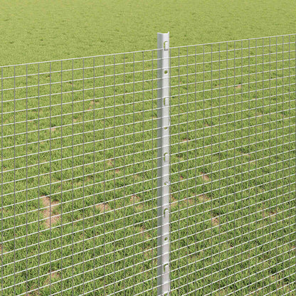 vidaXL Welded Wire Fence with Posts 10 x 1 m Galvanised Steel Silver 4