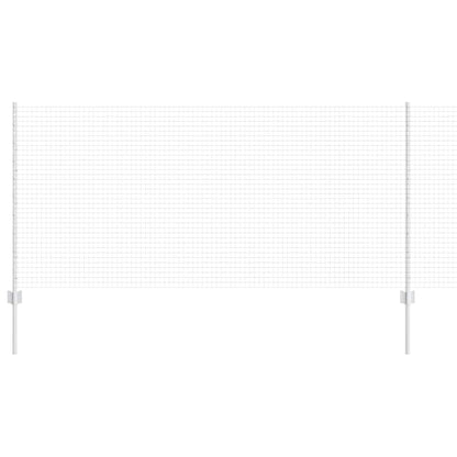 vidaXL Welded Wire Fence with Posts 10 x 1 m Galvanised Steel Silver 2