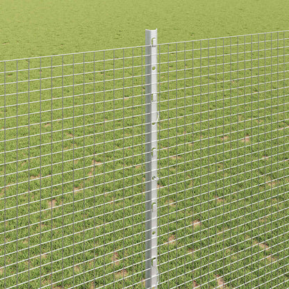 vidaXL Welded Wire Fence with Posts 10 x 1.4 m Galvanised Steel Silver 4