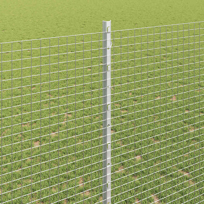 vidaXL Welded Wire Fence with Posts 10 x 1.4 m Galvanised Steel Silver 4