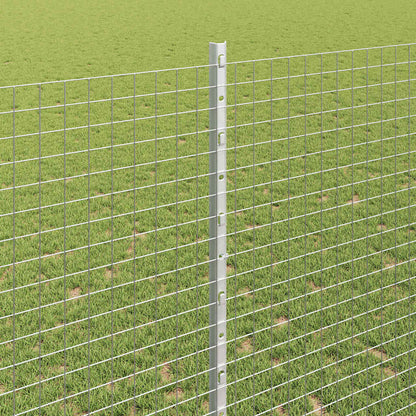 vidaXL Welded Wire Fence with Posts 10 x 1.4 m Galvanised Steel Silver 4