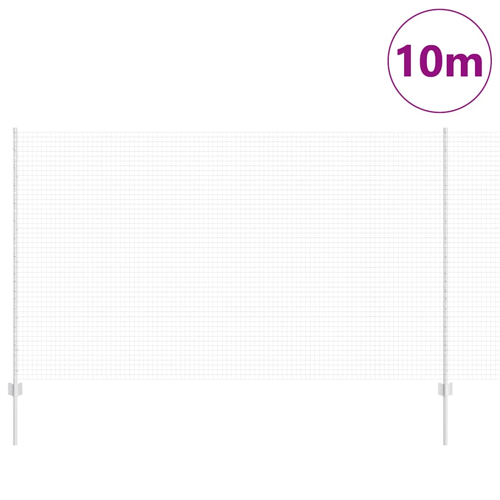 vidaXL Welded Wire Fence with Posts 10 x 1.4 m Galvanised Steel Silver 3