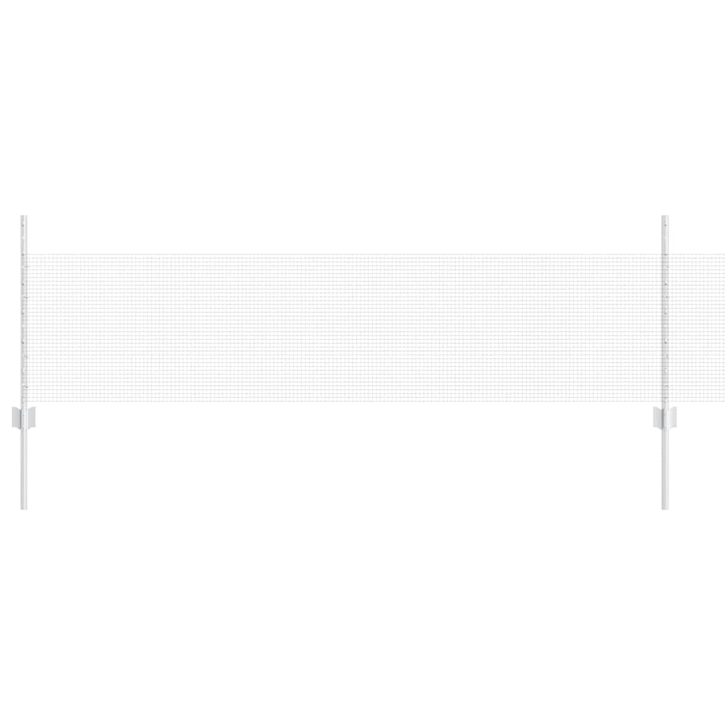 vidaXL Welded Wire Fence with Posts 25 x 0.5 m Galvanised Steel Silver 2