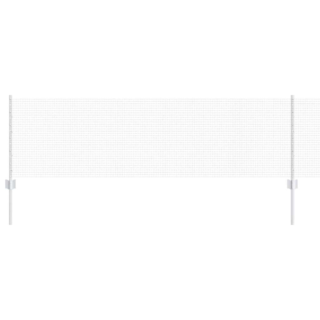 vidaXL Welded Wire Fence with Posts 25 x 0.6 m Galvanised Steel Silver 2