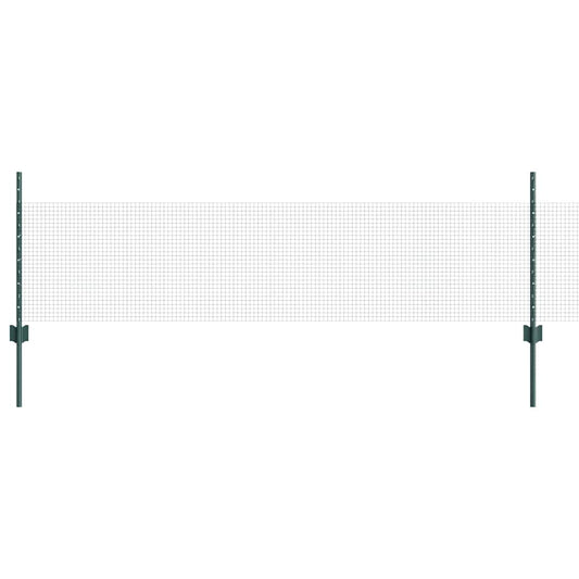 Welded Wire Fence with Posts 10 x 1 m Galvanised Steel Green 10 x 0.4 m fence (1.2 x 1.2 cm mesh)–10 x 1.2 m fence (1.6 x 1.6 cm mesh) 10 x 0.5 m fence (1.6 x 1.6 cm mesh)