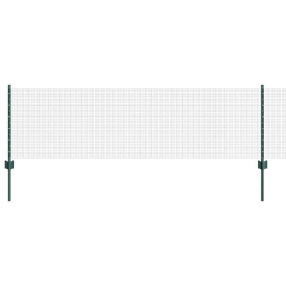 vidaXL Welded Wire Fence with Posts 25 x 0.6 m PVC-Coated Steel Green 2