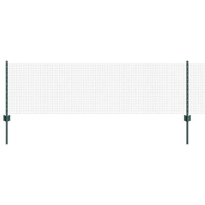 vidaXL Welded Wire Fence with Posts 0.6 x 25 m Steel and PVC Green 2