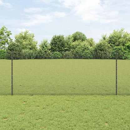 vidaXL Welded Wire Fence with Posts 10 x 1 m Galvanised Steel Grey 1