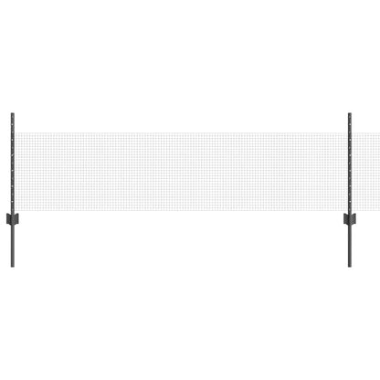 vidaXL Welded Wire Fence with Posts 25 x 0.5 m Galvanised Steel Grey 2