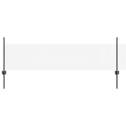 vidaXL Welded Wire Fence with Posts 25 x 0.5 m Galvanised Steel Grey 2