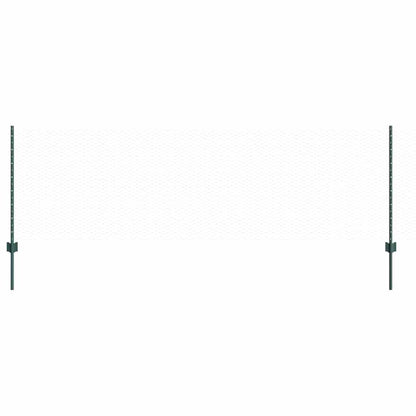 vidaXL Hexagonal Fence with Post 10 x 0.8 m PVC-Coated Steel Green 2