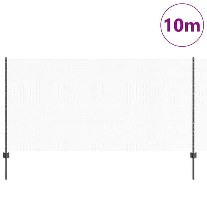 vidaXL Hexagonal Fence with Post 10 x 1.2 m PVC-Coated Steel Grey Mesh 3