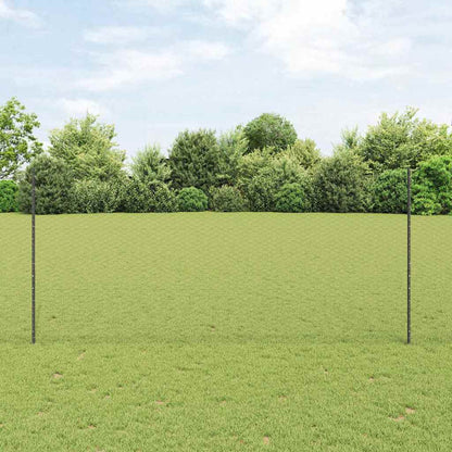 vidaXL Hexagonal Fence with Post 10 x 1.4 m PVC-Coated Steel Grey Mesh 1