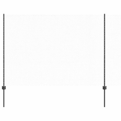 vidaXL Hexagonal Fence with Post 10 x 1.5 m PVC-Coated Steel Grey Mesh 2