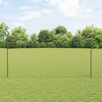 vidaXL Hexagonal Fence with Post 10 x 1.5 m PVC-Coated Steel Grey Mesh 1