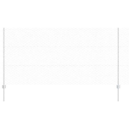 vidaXL Hexagonal Fence with Post 10 x 1.2 m Galvanised Steel Silver 2