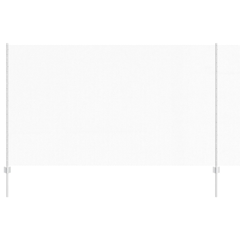 vidaXL Hexagonal Fence with Post 10 x 1.4 m Galvanised Steel Silver 2