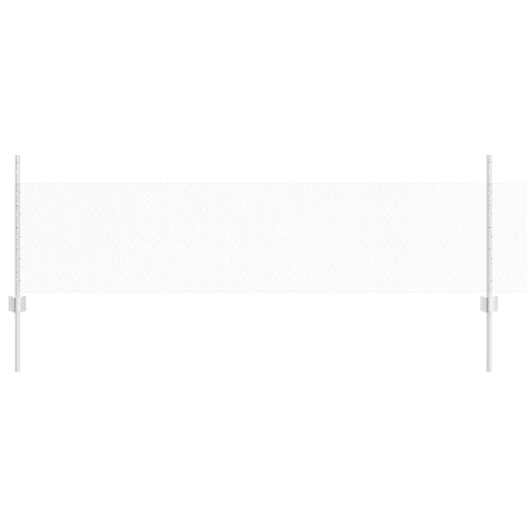 vidaXL Hexagonal Fence with Post 25 x 0.5 m Galvanised Steel Silver 2