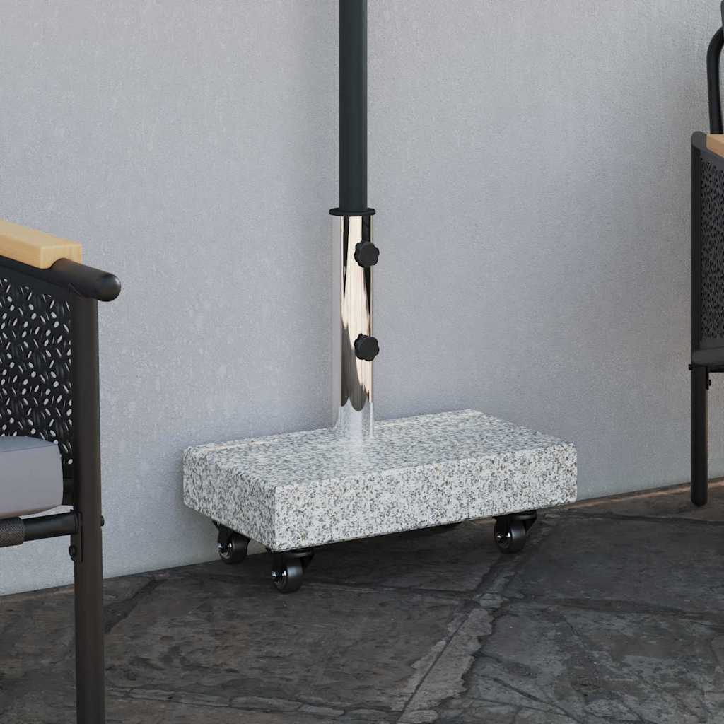 vidaXL Parasol Base 25 kg Gery Granite Rectangular 4