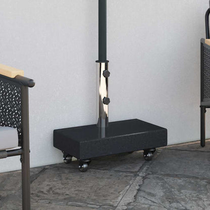 vidaXL Parasol Base 25 kg Black Granite Rectangular 4