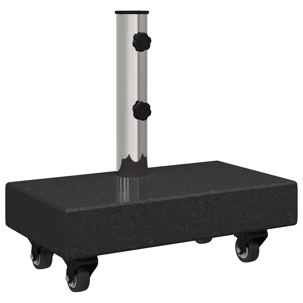 vidaXL Parasol Base 25 kg Black Granite Rectangular 2