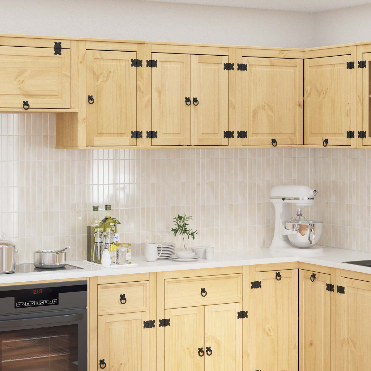 vidaXL Cabinet SKI Honey Brown 40 x 32 x 60 cm Solid Pine Wood 1