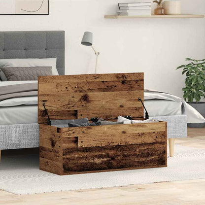 vidaXL Storage Box Old Wood 90 x 35 x 35 cm Engineered Wood 1