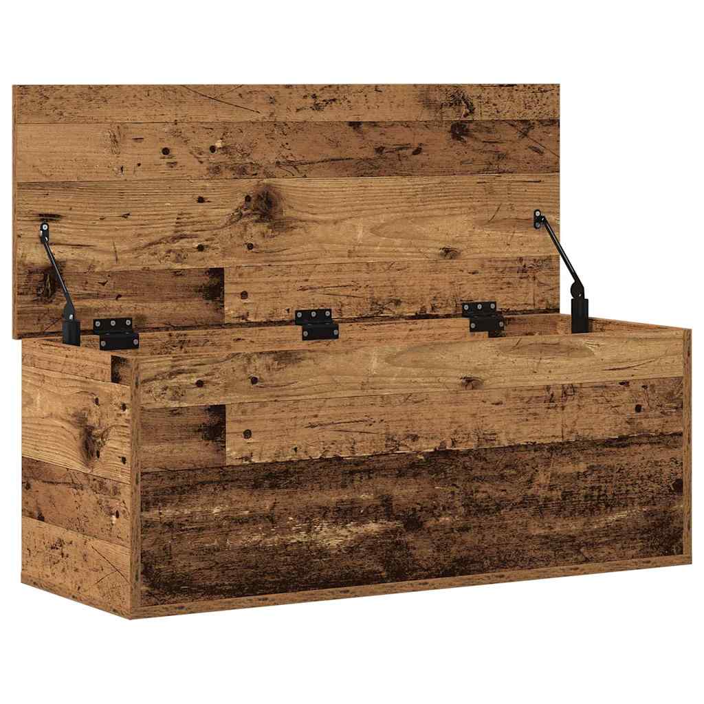 vidaXL Storage Box Old Wood 90 x 35 x 35 cm Engineered Wood 5
