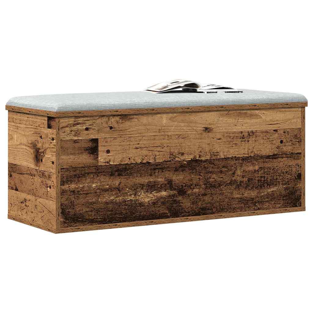 vidaXL Storage Box Old Wood 90 x 35 x 35 cm Engineered Wood 3