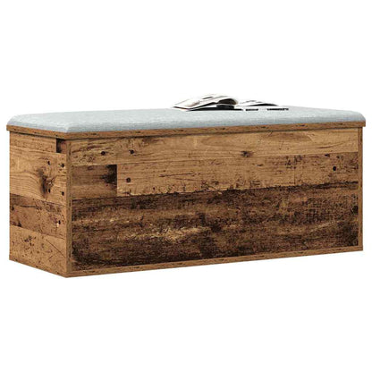 vidaXL Storage Box Old Wood 90 x 35 x 35 cm Engineered Wood 3